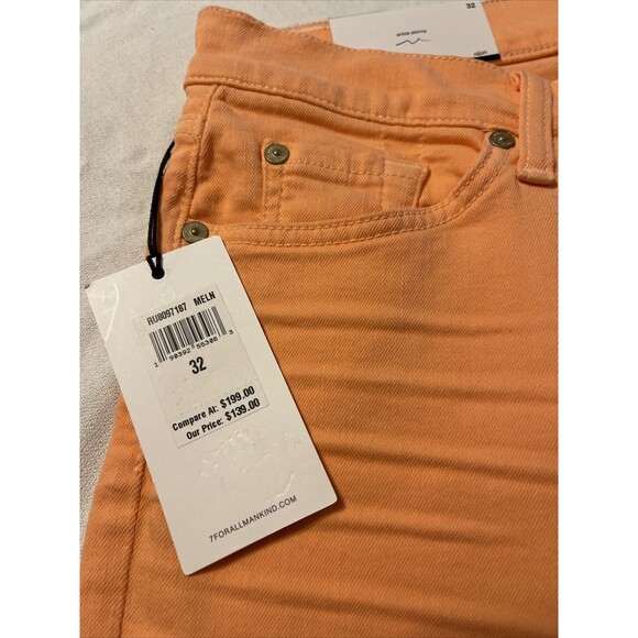 7 For All Mankind The Ankle Gwenevere Skinny Melon Womens Jeans Size 32 NWT $199 - Picture 4 of 12